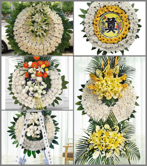 浙江省温州苍南县灵溪镇沪山村花圈速递